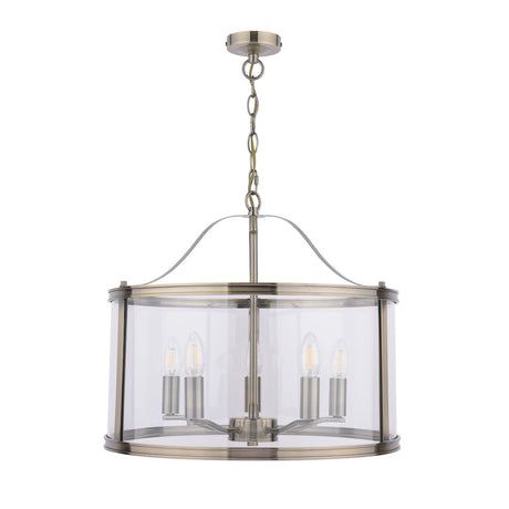 Laura Ashley Harrington 5 Light Pendant Antique Brass –  from Amos Lighting + Home