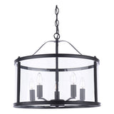 Laura Ashley Harrington 5 Light Pendant Matt Black –  from Amos Lighting + Home