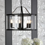 Laura Ashley Harrington 5 Light Pendant Matt Black –  from Amos Lighting + Home