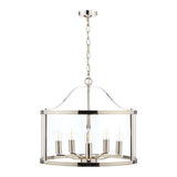 Laura Ashley Harrington 5 Light Pendant Polished Nickel –  from Amos Lighting + Home