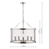 Laura Ashley Harrington 5 Light Pendant Polished Nickel –  from Amos Lighting + Home