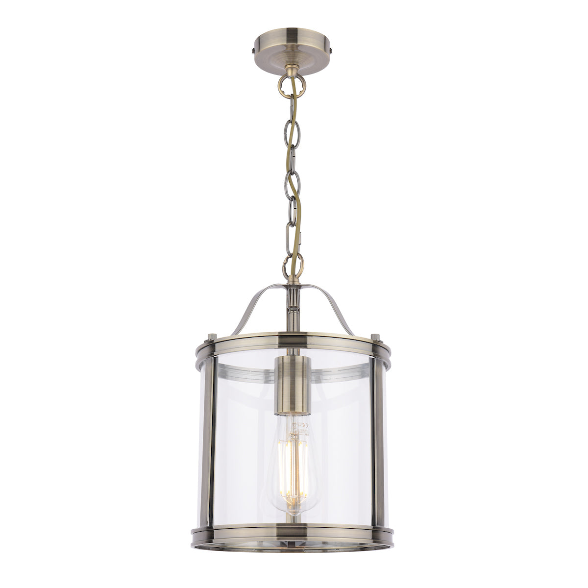 Laura Ashley Harrington Single Pendant Antique Brass –  from Amos Lighting + Home