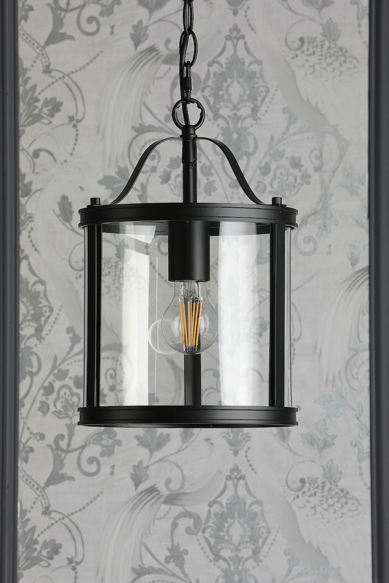 Laura Ashley Harrington Single Pendant Matt Black –  from Amos Lighting + Home