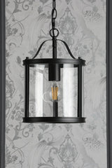 Laura Ashley Harrington Single Pendant Matt Black –  from Amos Lighting + Home