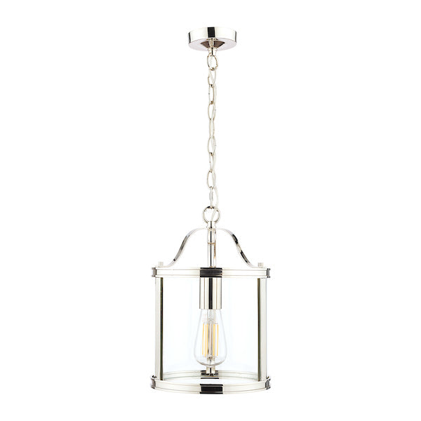 Laura Ashley Harrington Single Pendant Polished Nickel –  from Amos Lighting + Home