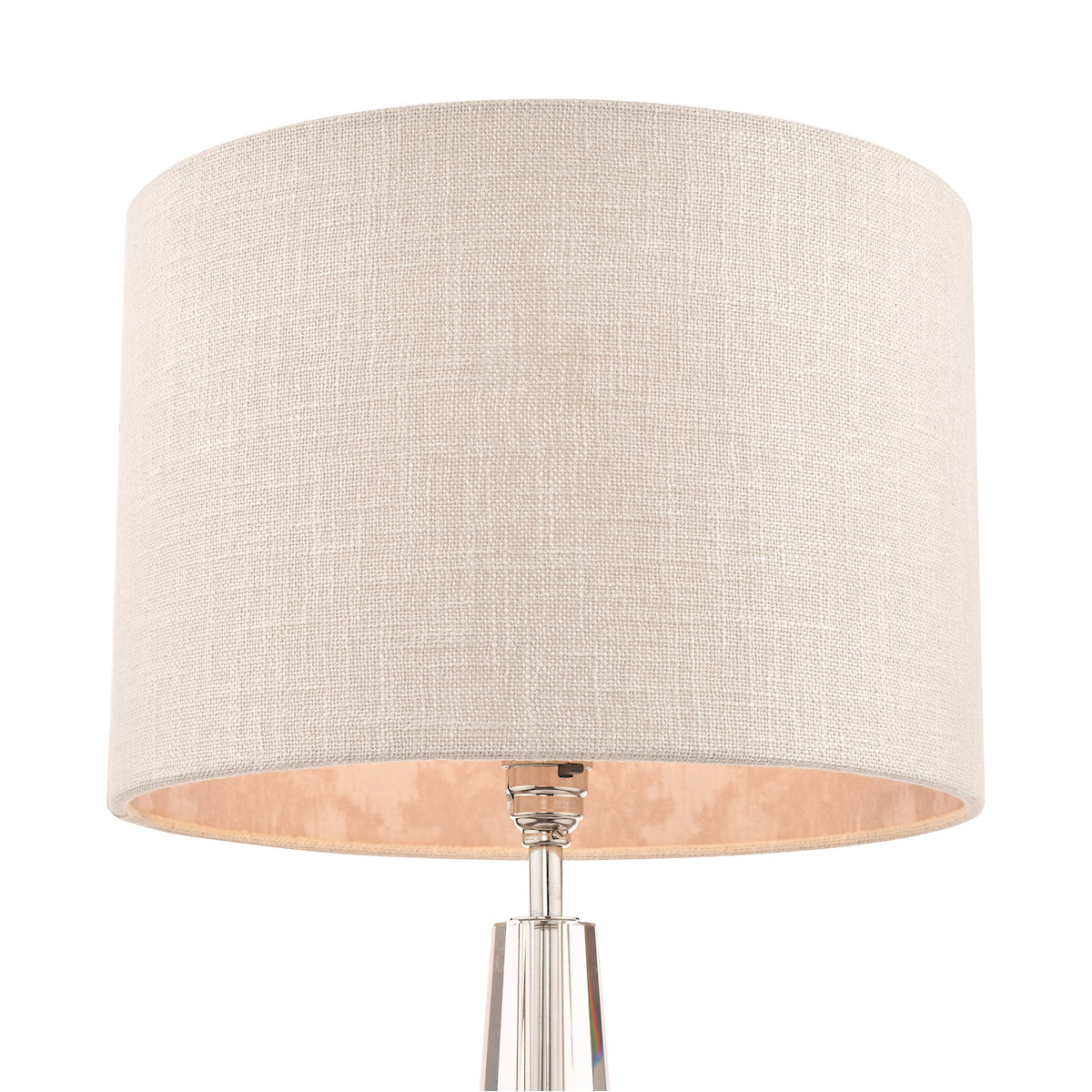 Laura Ashley Hazelton Drum Shade Silver/Pink 30.5cm/12 inch –  from Amos Lighting + Home