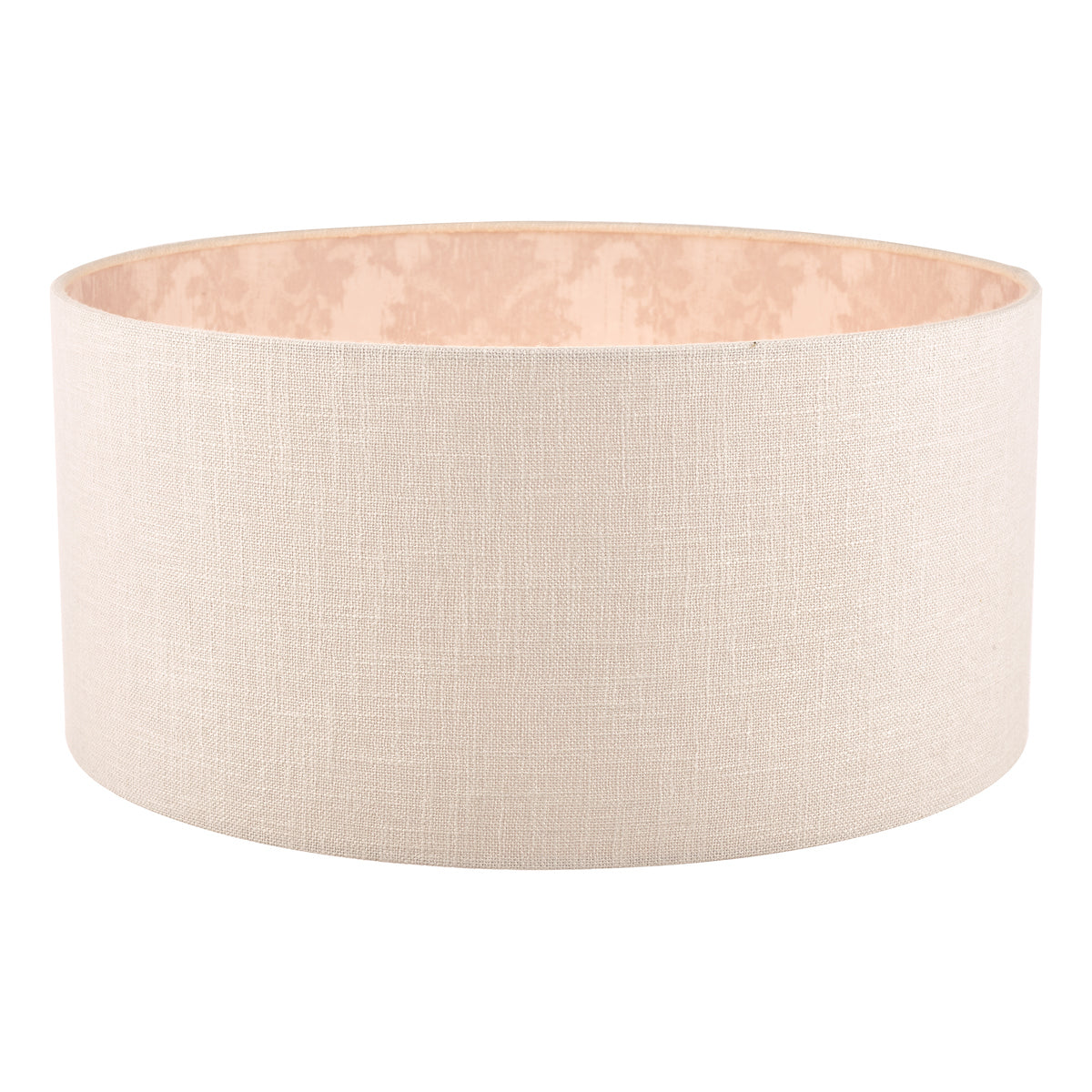 Laura Ashley Hazelton Drum Shade Silver/Pink 45cm/18 inch –  from Amos Lighting + Home