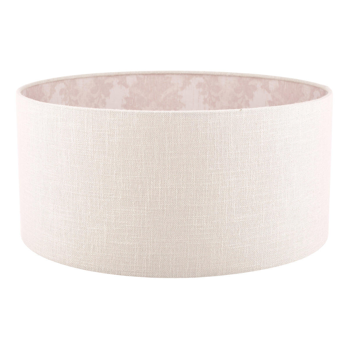 Laura Ashley Hazelton Drum Shade Silver/Pink 45cm/18 inch –  from Amos Lighting + Home