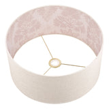 Laura Ashley Hazelton Drum Shade Silver/Pink 45cm/18 inch –  from Amos Lighting + Home