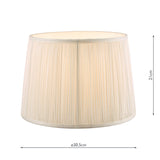 Laura Ashley Hemsley Pleated Silk Empire Drum Shade Cream 30cm/12 inch –  from Amos Lighting + Home