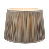 Laura Ashley Hemsley Pleated Silk Empire Drum Shade Grey 25cm/10 inch –  from Amos Lighting + Home