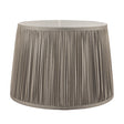 Laura Ashley Hemsley Pleated Silk Empire Drum Shade Grey 25cm/10 inch –  from Amos Lighting + Home