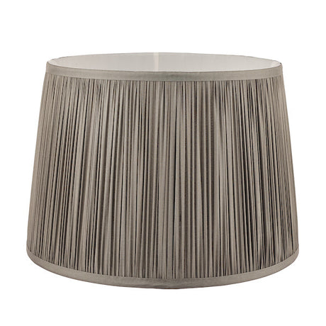 Laura Ashley Hemsley Pleated Silk Empire Drum Shade Grey 30cm/12 inch –  from Amos Lighting + Home