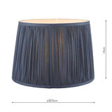 Laura Ashley Hemsley Pleated Silk Empire Drum Shade Midnight Blue 20cm/8 inch –  from Amos Lighting + Home