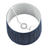 Laura Ashley Hemsley Pleated Silk Empire Drum Shade Midnight Blue 25cm/10 inch –  from Amos Lighting + Home