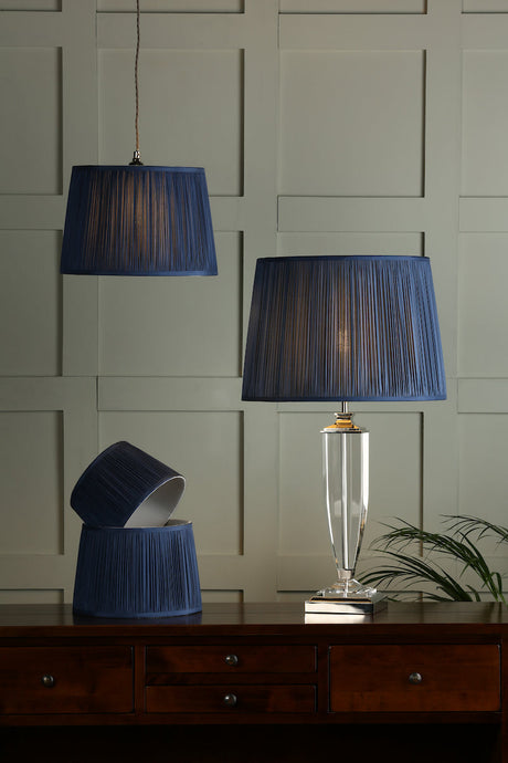 Laura Ashley Hemsley Silk Shade Blue 40.5cm/16 inch –  from Amos Lighting + Home