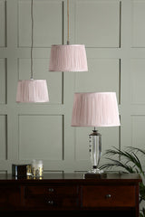 Laura Ashley Hemsley Pleated Silk Empire Drum Shade Pink 30cm/12 inch –  from Amos Lighting + Home