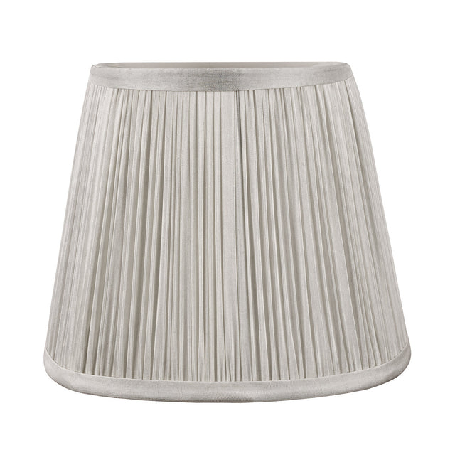 Laura Ashley Hemsley Silk Shade Silver 14cm/5 inch –  from Amos Lighting + Home