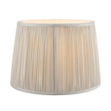 Laura Ashley Hemsley Pleated Silk Empire Drum Shade Silver 25cm/10 inch –  from Amos Lighting + Home