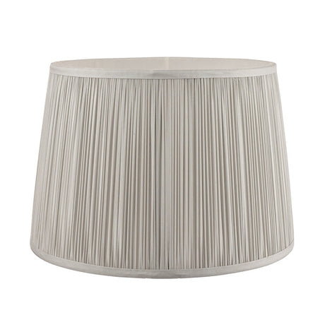 Laura Ashley Hemsley Pleated Silk Empire Drum Shade Silver 25cm/10 inch –  from Amos Lighting + Home