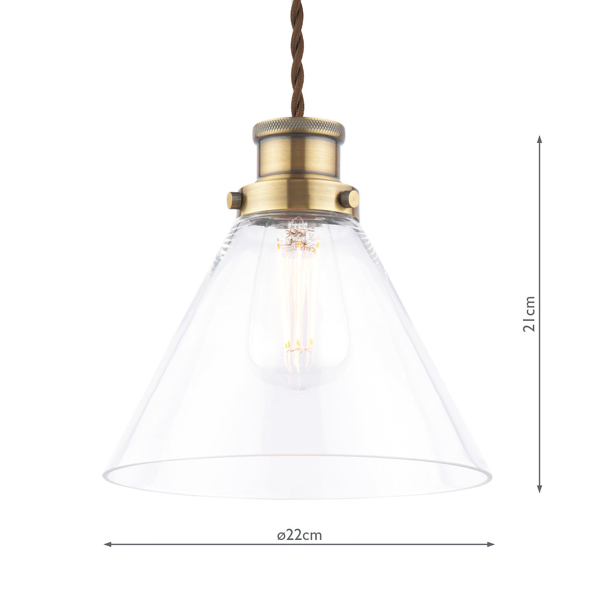 Laura Ashley Isaac Easy Fit Shade Antique Brass –  from Amos Lighting + Home