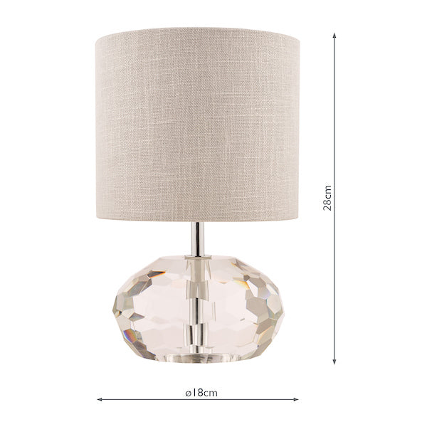 Laura Ashley Ivy Faceted Crystal Glass Table Lamp with Shade –  from Amos Lighting + Home