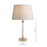 Laura Ashley Louis Twisted Glass Polished Nickel Column Table Lamp Base –  from Amos Lighting + Home