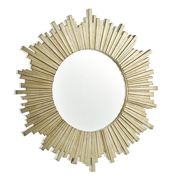 Laura Ashley Lovell Round Mirror Champagne 99cm –  from Amos Lighting + Home