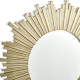 Laura Ashley Lovell Round Mirror Champagne 99cm –  from Amos Lighting + Home