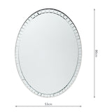 Laura Ashley Marcella Oval Mirror 80 x 53cm –  from Amos Lighting + Home