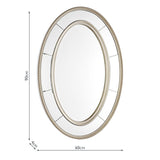 Laura Ashley Nolton Oval Mirror Distressed Glass 90 x 60cm –  from Amos Lighting + Home