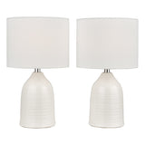 Laura Ashley Penny Pair of Table Lamps Cream –  from Amos Lighting + Home