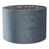 Laura Ashley Portia Drum Shade Blue Velvet 30.5cm/12 inch –  from Amos Lighting + Home