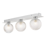 Laura Ashley Prague 3lt Bathroom Wall/Ceiling Light Polished Chrome Glass IP44 –  from Amos Lighting + Home