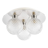 Laura Ashley Prague 3lt Flush Bathroom Light Glass Polished Chrome IP44 –  from Amos Lighting + Home