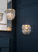 Laura Ashley Rhosill Easy Fit Shade Crystal and Antique Brass –  from Amos Lighting + Home