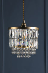 Laura Ashley Rhosill Easy Fit Shade Crystal and Antique Brass –  from Amos Lighting + Home