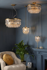 Laura Ashley Rhosill Easy Fit Shade Crystal and Antique Brass –  from Amos Lighting + Home