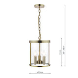 Laura Ashley Selbourne 3 Light Antique Brass Lantern Ceiling Light –  from Amos Lighting + Home