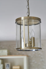 Laura Ashley Selbourne 3 Light Antique Brass Lantern Ceiling Light –  from Amos Lighting + Home