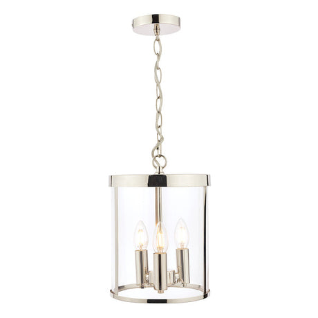 Laura Ashley Selbourne 3 Light Polished Nickel Lantern Ceiling Light –  from Amos Lighting + Home