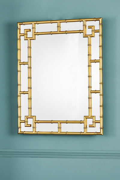 Laura Ashley Shawford Bamboo Effect Rectangle Mirror –  from Amos Lighting + Home