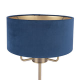 Laura Ashley Sorrento Table Lamp Antique Brass & Blue Velvet –  from Amos Lighting + Home