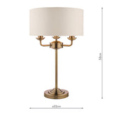 Laura Ashley Sorrento Table Lamp Antique Brass with Ivory Shade –  from Amos Lighting + Home