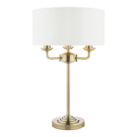 Laura Ashley Sorrento Table Lamp Antique Brass with Ivory Shade –  from Amos Lighting + Home