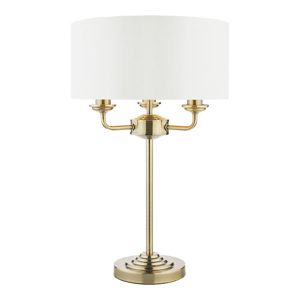 Laura Ashley Sorrento Table Lamp Antique Brass with Ivory Shade –  from Amos Lighting + Home