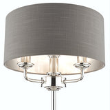 Laura Ashley Sorrento Table Lamp Polished Nickel with Charcoal Shade –  from Amos Lighting + Home