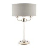 Laura Ashley Sorrento Table Lamp Polished Nickel with Silver Shade –  from Amos Lighting + Home