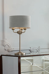 Laura Ashley Sorrento Table Lamp Polished Nickel with Silver Shade –  from Amos Lighting + Home