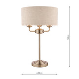 Laura Ashley Sorrento Table Lamp Satin Nickel with Natural Shade –  from Amos Lighting + Home